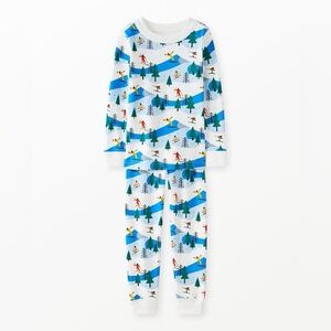 Hanna Andersson Ski Print Pajama Set, Unisex Kids 8 100% Organic Cotton